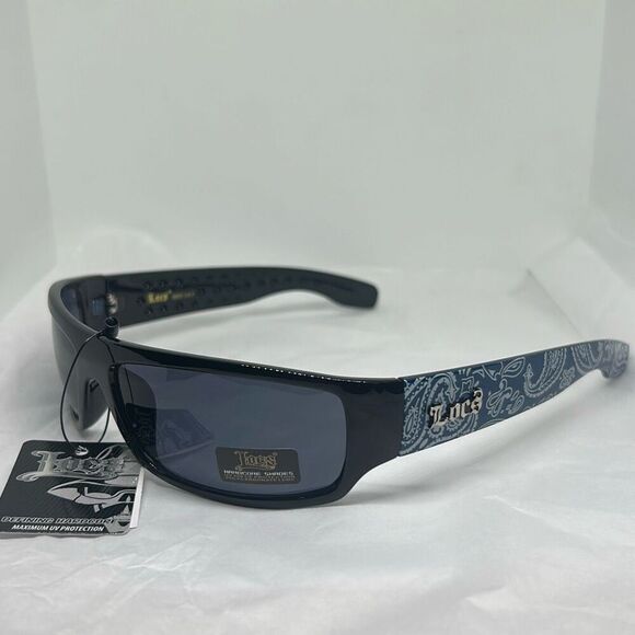 Locs Rectangle Bandanna Sunglasses – Model LOC9003-BDNA - Picture 1 of 3